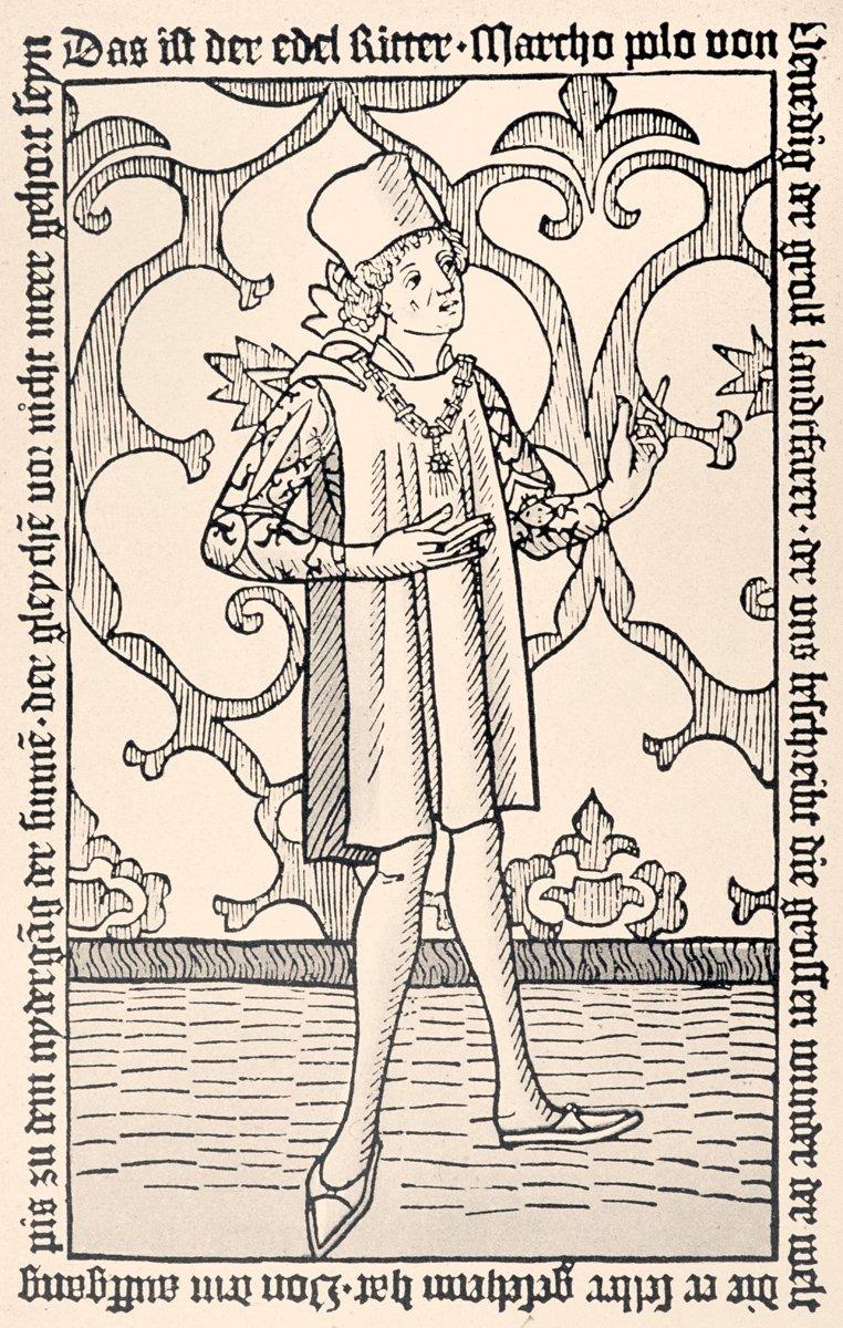 Marco Polo’nun seyahatnâmesinin 1477 yılı baskısında bulunan tasviri (M. H. Şakiroğlu fotoğraf arşivi)