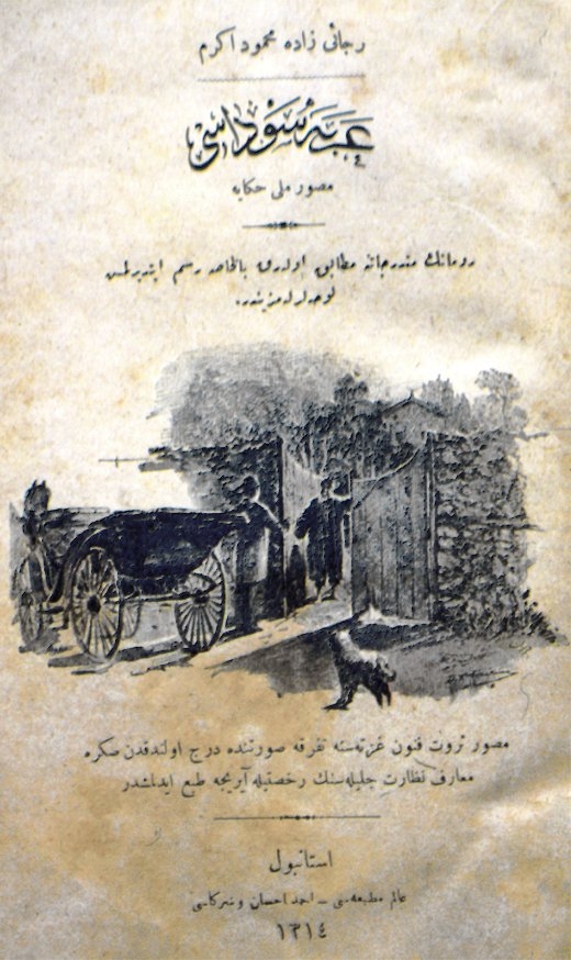 Tanzimat’tan sonra sosyal hayatta ortaya çıkan Batı taklitçiliğini tenkit eden Recâizâde Mahmud Ekrem’in Araba Sevdası adlı eserinin resimli ilk baskısı (İstanbul 1314)
