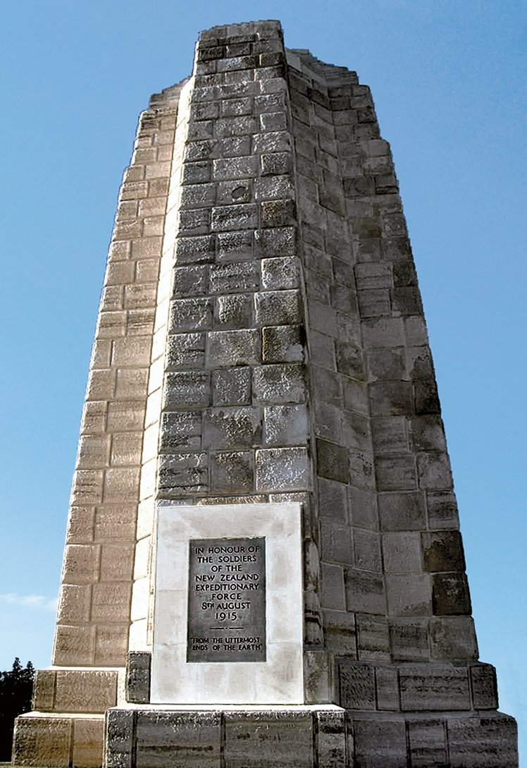 I. Dünya Savaşı’nda Çanakkale’de ölen Anzak askerlerinin hâtırasına dikilen anıt