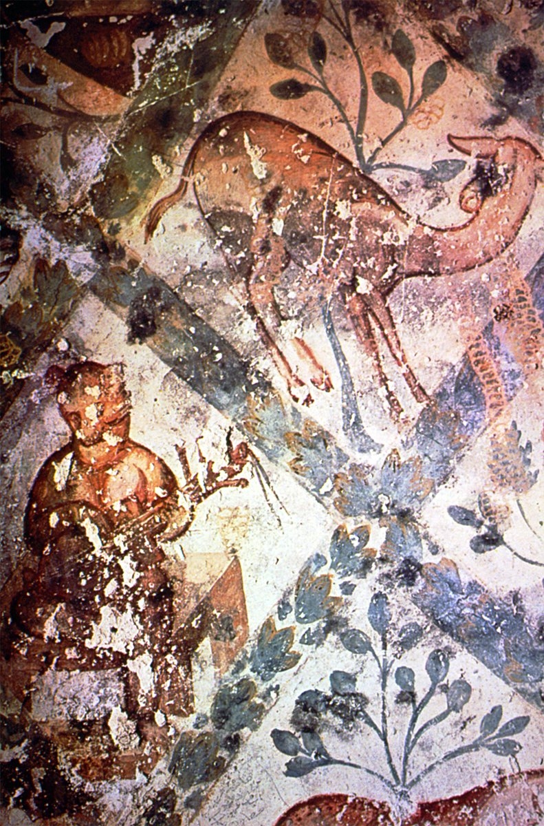 Kusayru Amre’nin fresko süslemelerinden bir detay