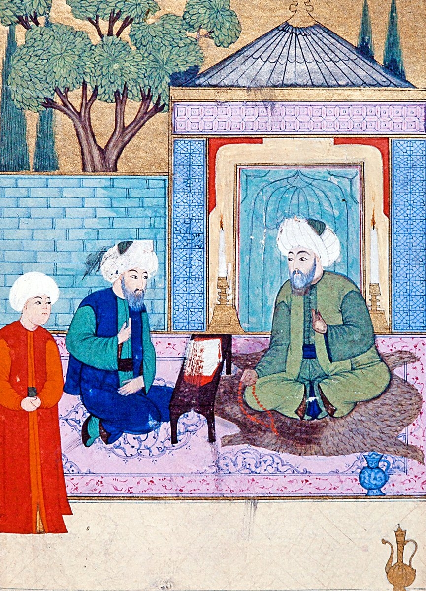 Divan şairlerinden Sürûrî Çelebi’nin meclisini gösteren bir minyatür (Âşık Çelebi, Tezkire, Millet Ktp., Ali Emîrî, Tarih, nr. 772, vr. 408a)