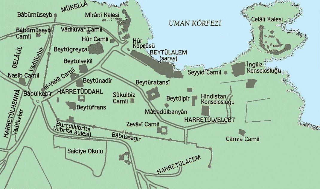 Maskat şehrinin planı