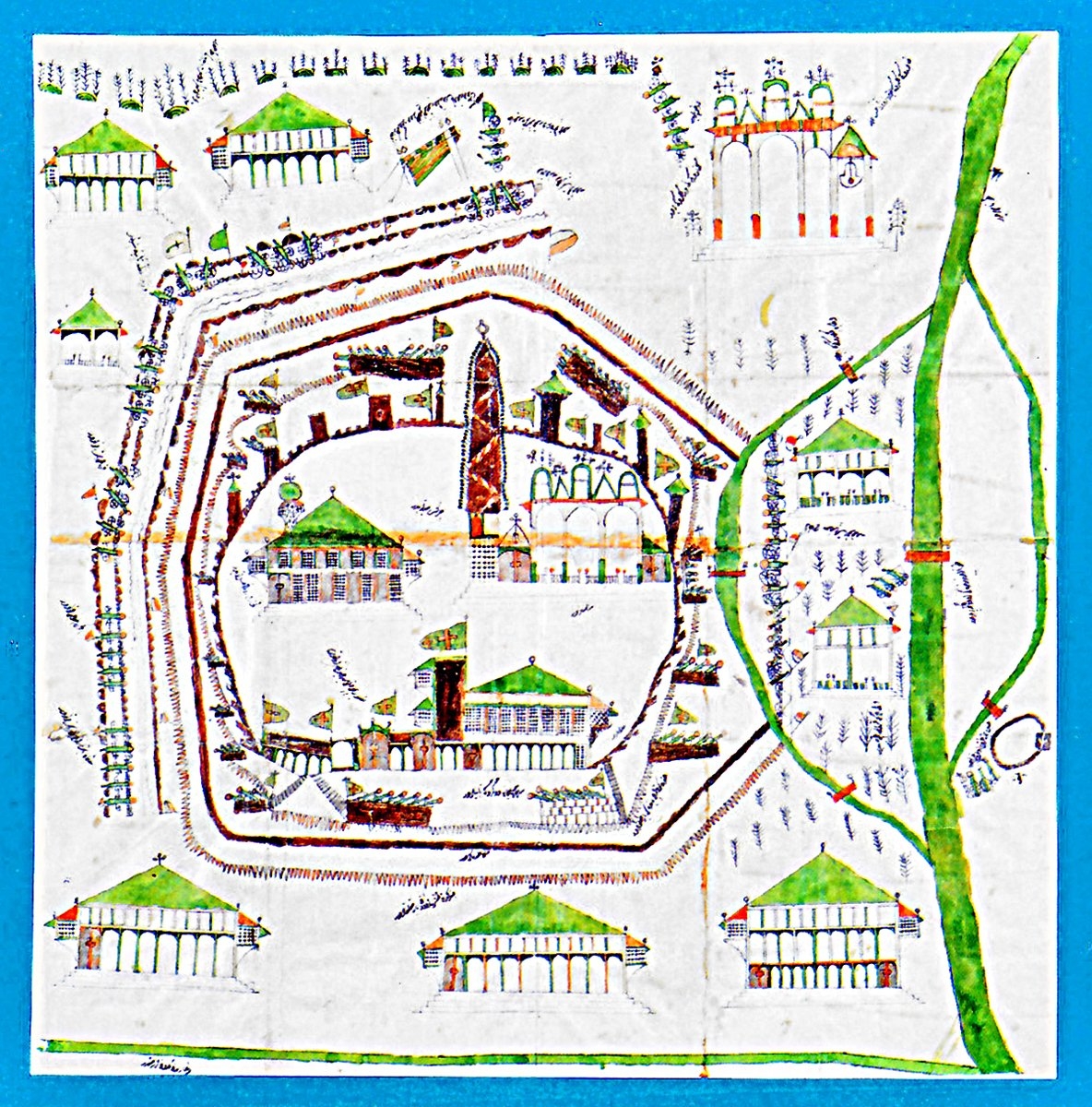 Türkler tarafından 1683’te çizilen Viyana şehir planı (Viyana Kent Tarihi Müzesi)