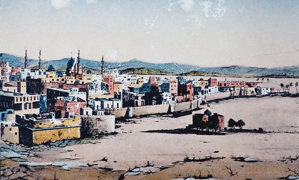 Medine’yi gösteren eski bir kartpostal