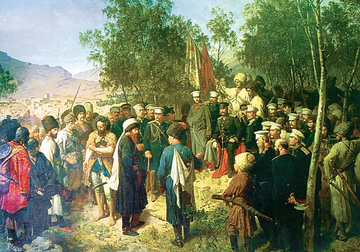 Şeyh Şâmil’in yakalanışını tasvir eden yağlı boya tablo