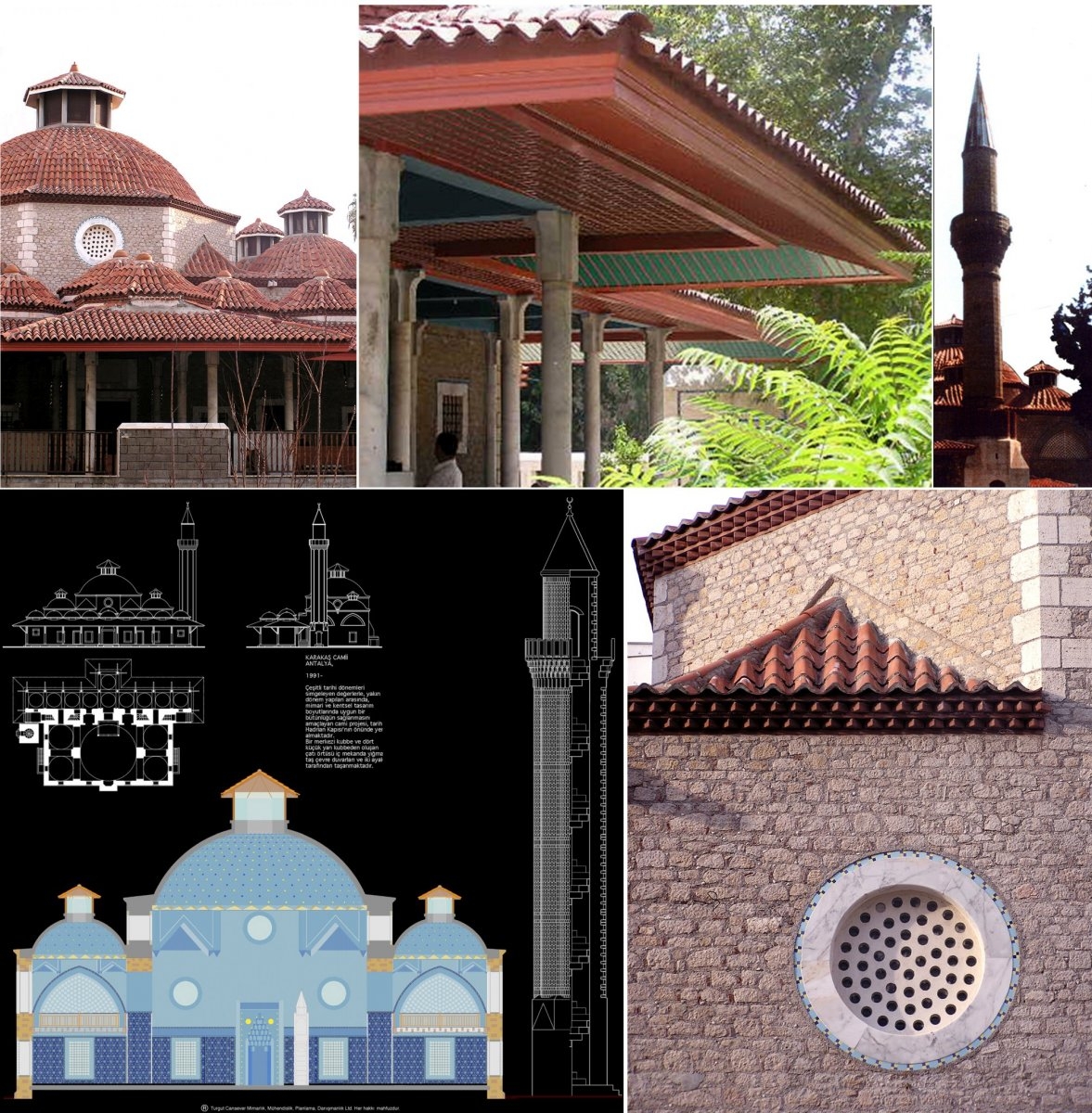 Turgut Cansever’in tasarladığı (1991-98)Antalya Karakaş Camii(Emine – Mehmet Öğün fotoğraf arşivi)