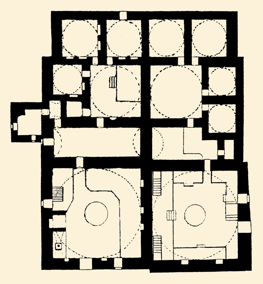 Gazi Hüsrev Bey Hamamı’nın planı