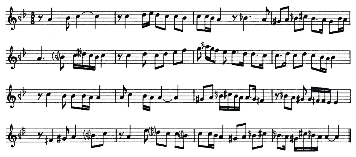 Dügâh makamının seyir örneği