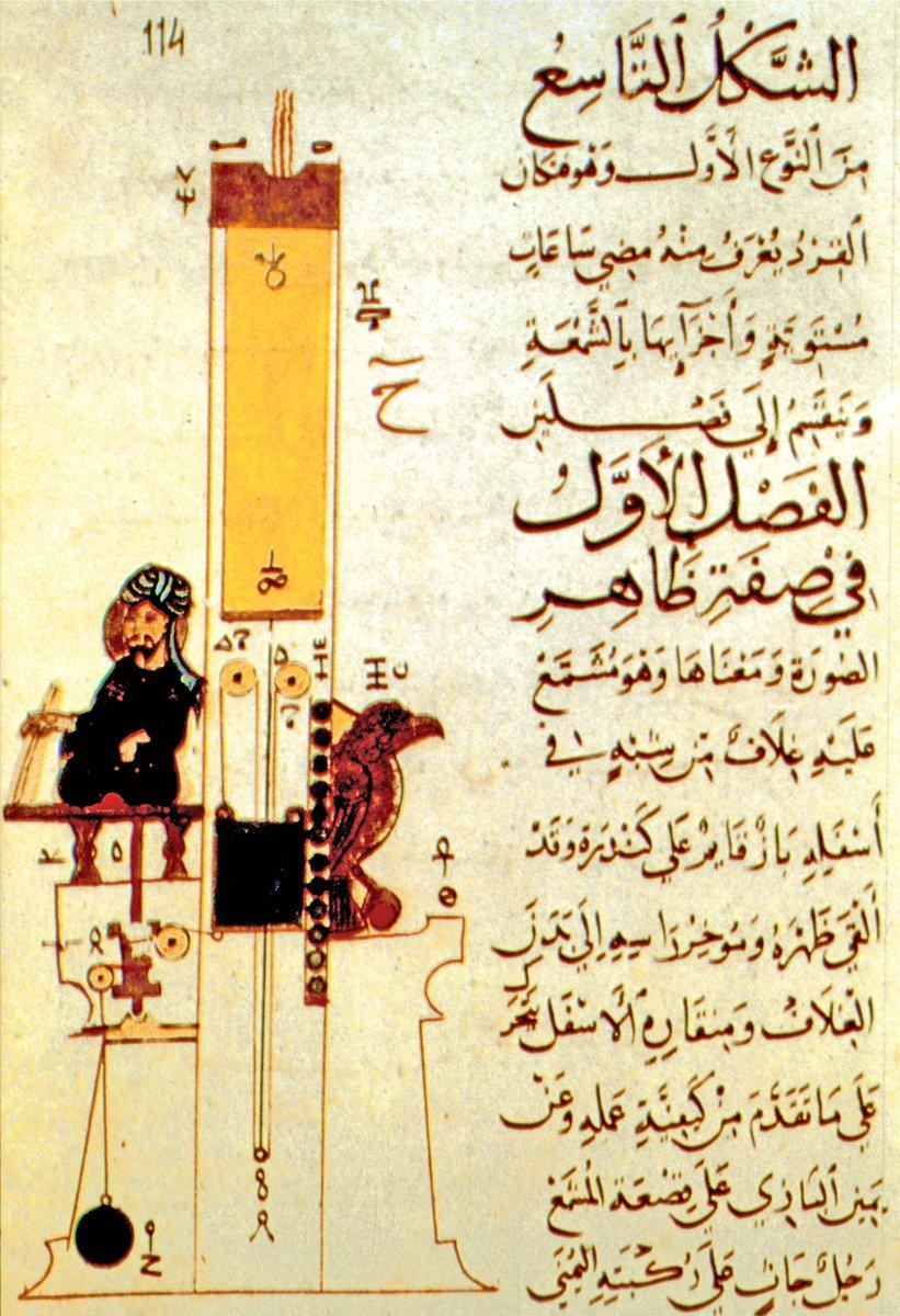 İsmâil b. Rezzâz el-Cezerî’nin Kitâb fî maʿrifeti’l-ḥiyeli’l-hendesiyye adlı eserinden minyatürlü bir sayfa (TSMK, III. Ahmed, nr. 3472, vr. 136a)