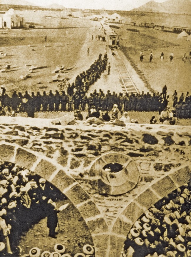 Sultan II. Abdülhamid’in yaptırdığıŞam-Hicaz demiryolunun açılış merasimi