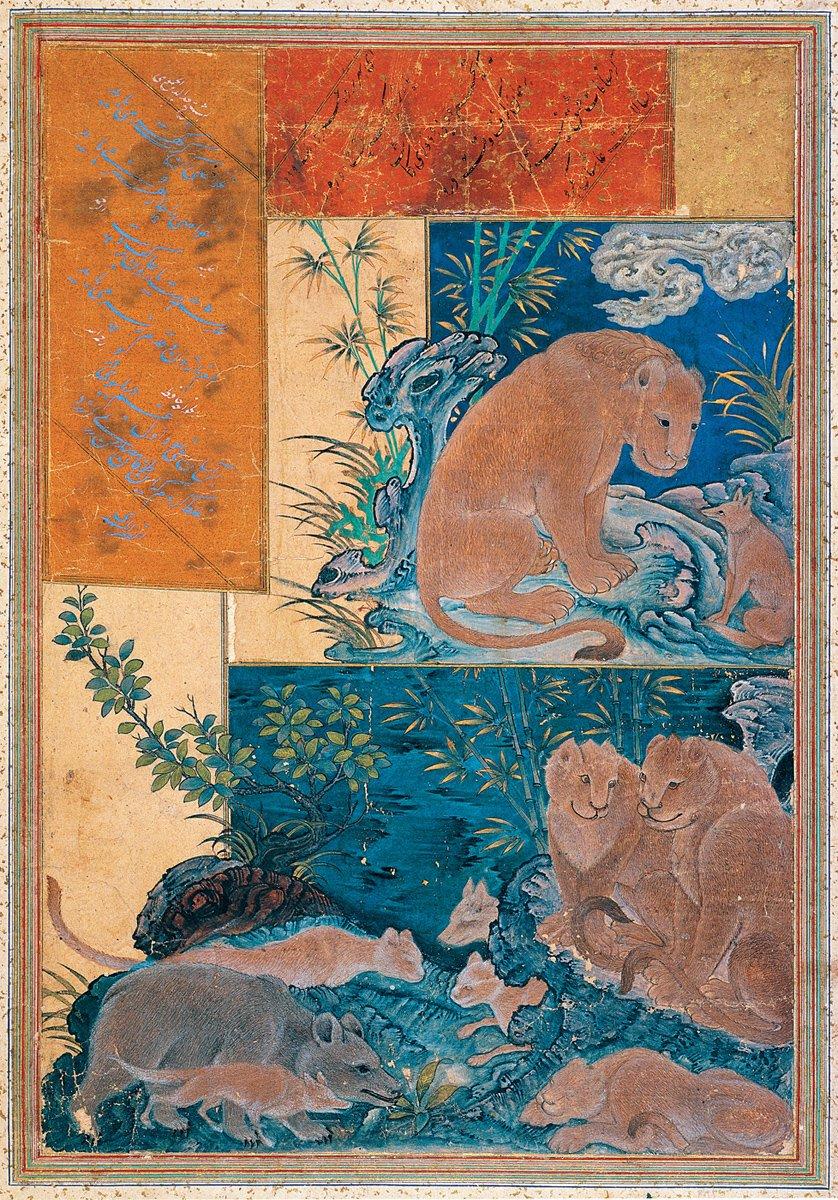 Kelîle ve Dimne’den bir minyatür(Muraḳḳaʿât, İÜ Ktp., FY, nr. 1422)