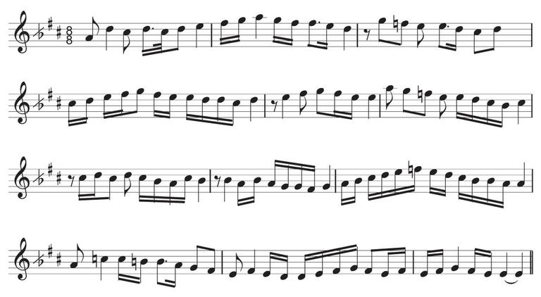 Râhatfezâ makamı seyir örneği