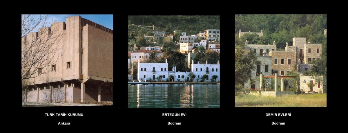 Turgut Cansever’in Ağa Han Mimarlık Ödülü alanüç eseri (ilk ikisi 1980, üçüncüsü 1992;Emine – Mehmet Öğün fotoğraf arşivi)