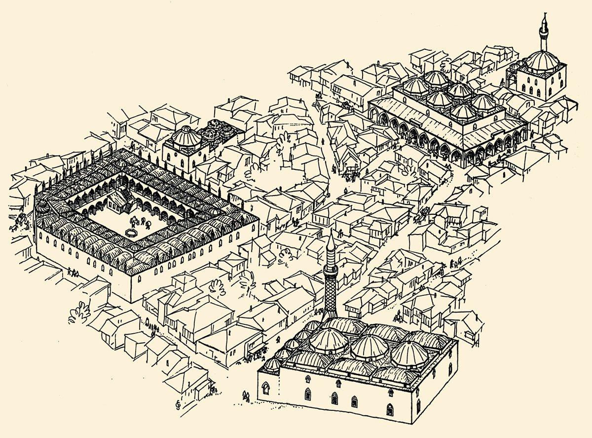 XIX. yüzyıl sonunda Filibe’yi gösteren eski plan ve fotoğrafların değerlendirilmesiyle Machiel Kiel ve Gerd Schneider’in hazırladığı rekonstrüksiyon
