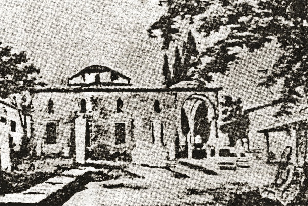 Atina’da Yenicami’nin L. Dupré tarafından çizilen gravürü (Voyage à Athènes, Paris 1825, rs. 18)