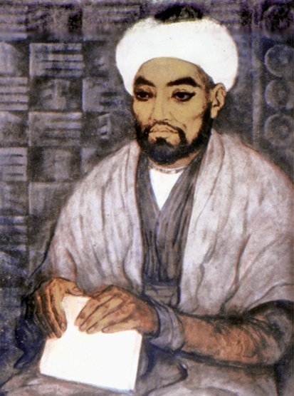 Ünlü Türk filozofu Fârâbî’yi tasvir eden bir tablo (Özbek Sovet Ensiklopediyası,Taşkent 1979, XII, 129)