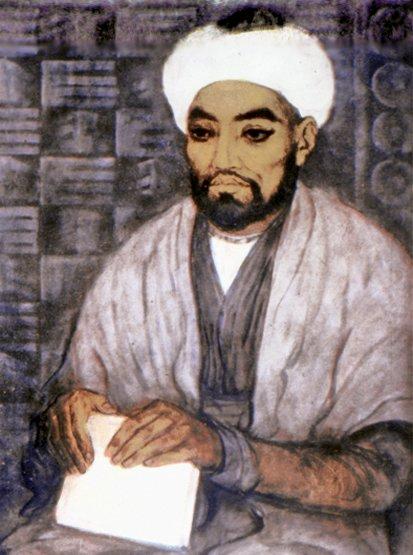 Ünlü Türk filozofu Fârâbî’yi tasvir eden bir tablo (Özbek Sovet Ensiklopediyası,Taşkent 1979, XII, 129)