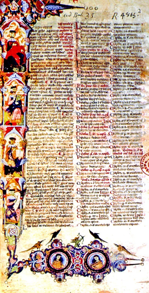 İbn Sînâ’nın meşhur eseri el-Ḳānûn fi’ṭ-ṭıbb’ın Gerhardo Cremona tarafından yapılan Latince tercümesinden bir sayfa (Österreichische Nationalbibliothek – Viyana/Avusturya)