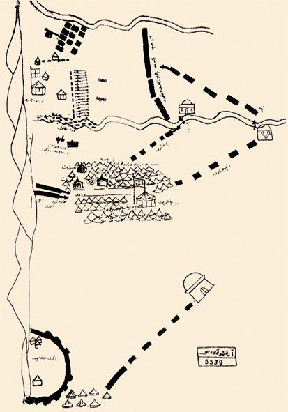 Haçova Meydan Savaşı’nın krokisi (TSMA, nr. E. 5539)