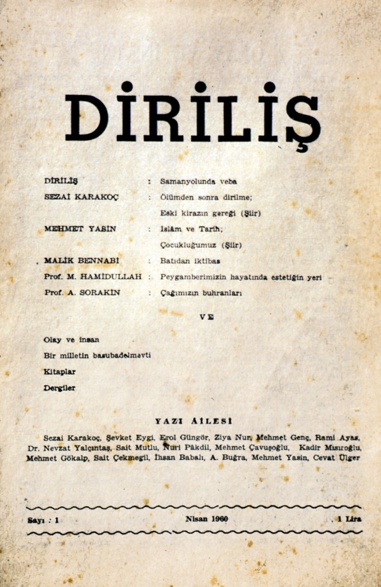 Diriliş’in 1. sayısının kapağı
