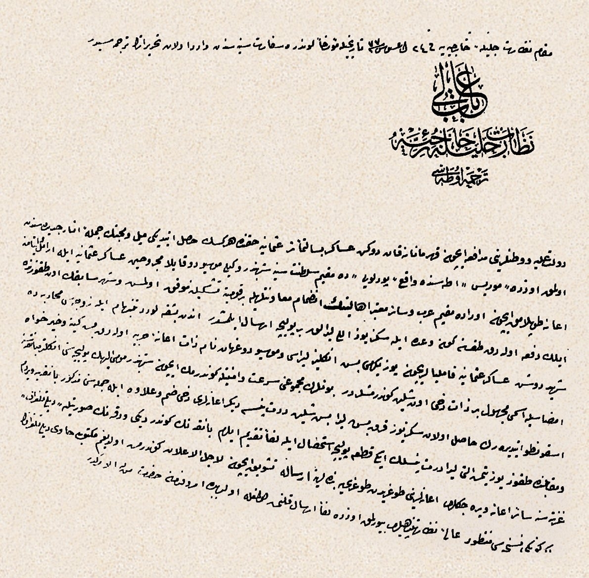 Yaralı Osmanlı askerleri ve aileleri için Moritus adasında yardım toplanmasıyla ilgili bir belge(BA, Y.PRK. HR., nr. 1/63)