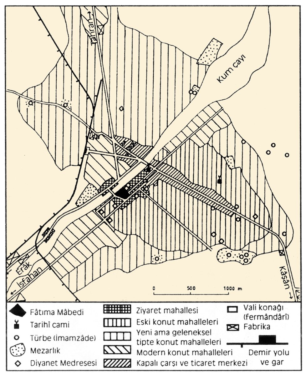 Kum şehrinin planı