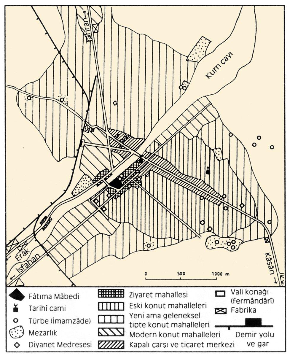 Kum şehrinin planı