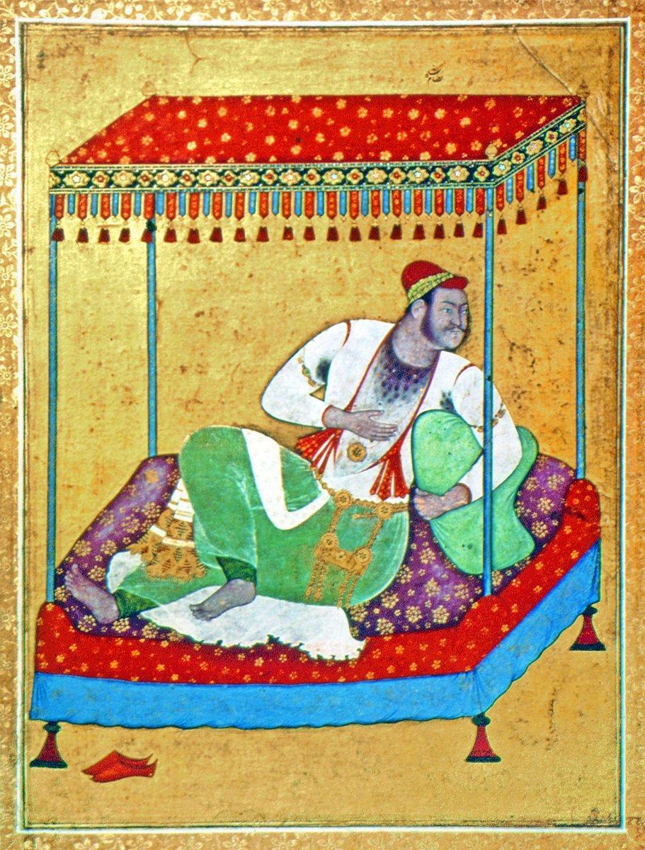 Sultan Murtaza Nizamşâhî’nin (1565-1588) Ahmednagar resim ekolüne göre yapılmış bir minyatürü (Râmpûr Devlet Ktp. – Hindistan)