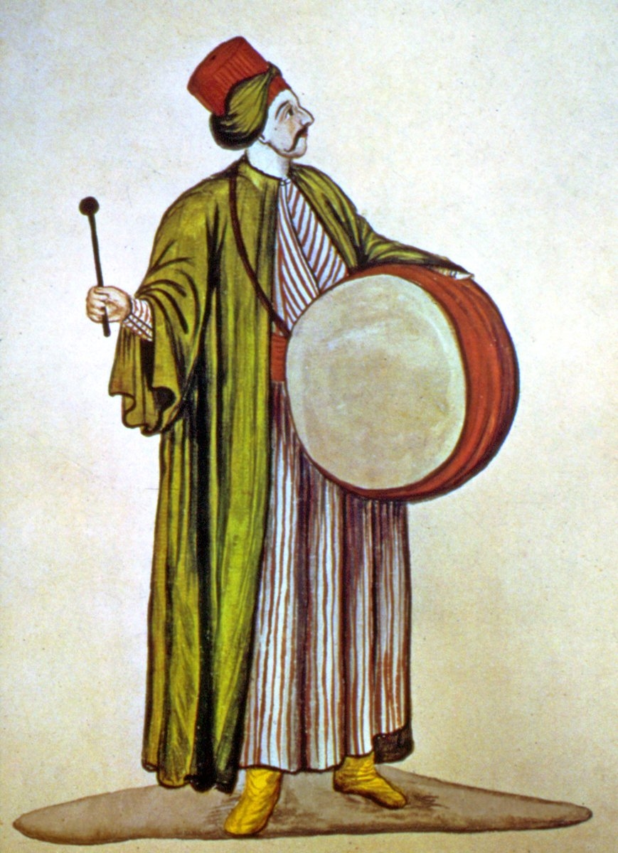 Davulcu (Türkische Gewänder und Osmanische Gesellschaft, İstanbul 1966, lv. 61)