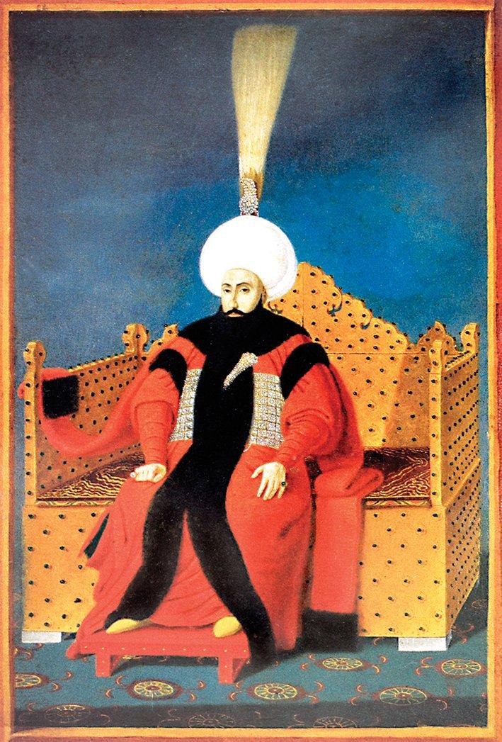 IV. Mustafa’yı bayram tahtında otururken tasvir eden yağlı boya tablo (TSM, nr. 17/63)