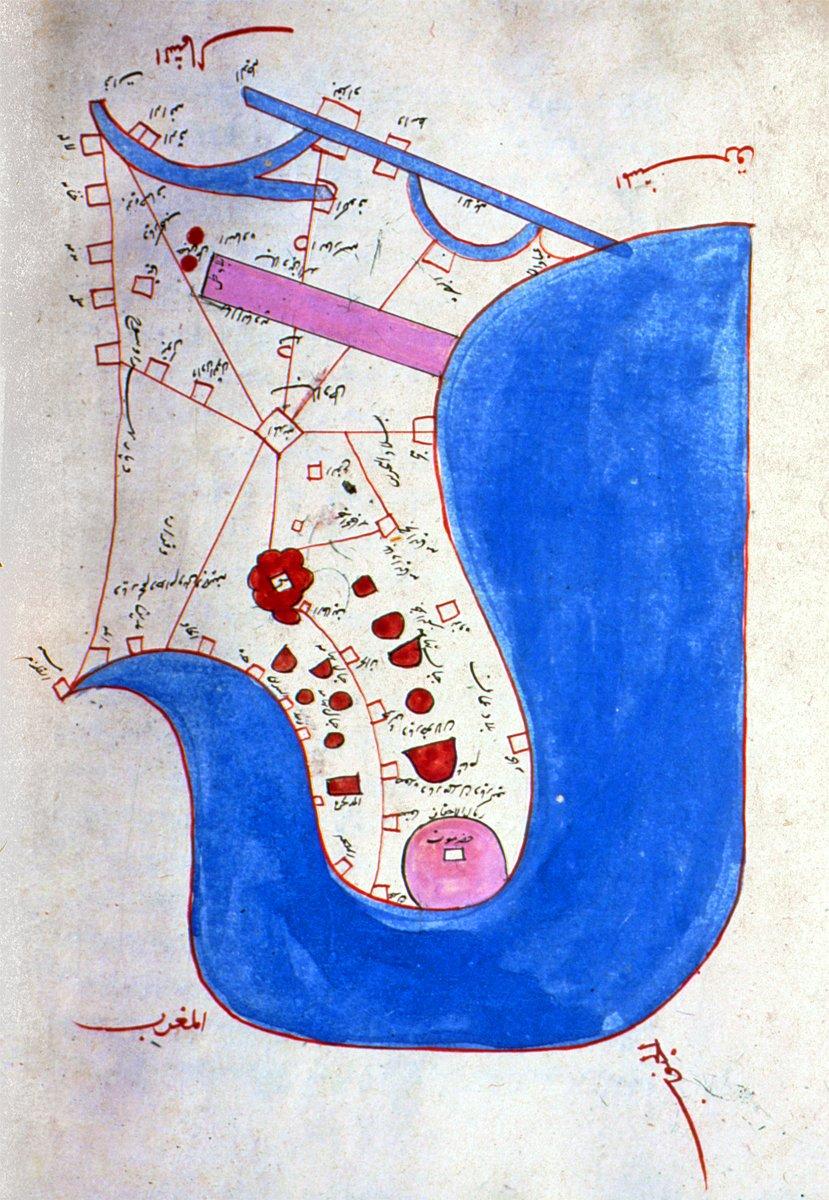 Aḥsenü’t-teḳāsîm’de Arap yarımadasını gösteren harita (Süleymaniye Ktp., Ayasofya, nr. 2971, vr. 6a)
