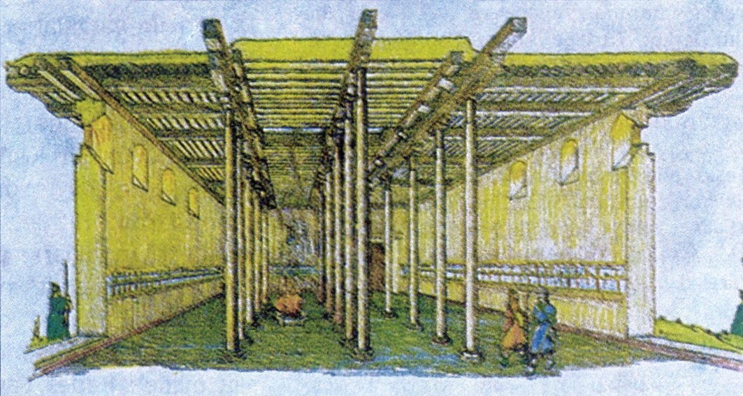 Van-Çavuştepe’de ortaya çıkartılmış olan, milâttan önce 900-600 yılları arasına ait bir Urartu mâbedinin kalıntılarının değerlendirilmesiyle yapılmış rekonstrüksiyon