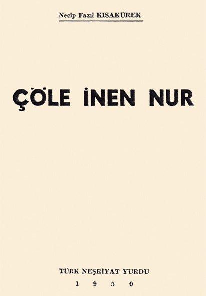 Çöle İnen Nur’un ilk baskısının kapağı