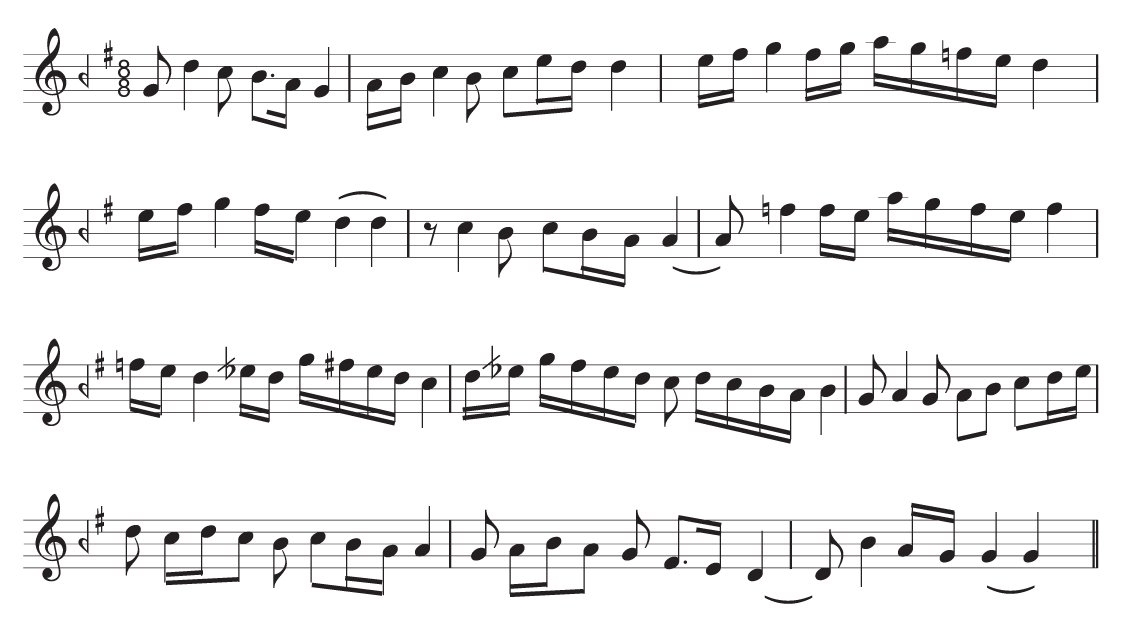 Birleşik rehâvî makamı seyir örneği