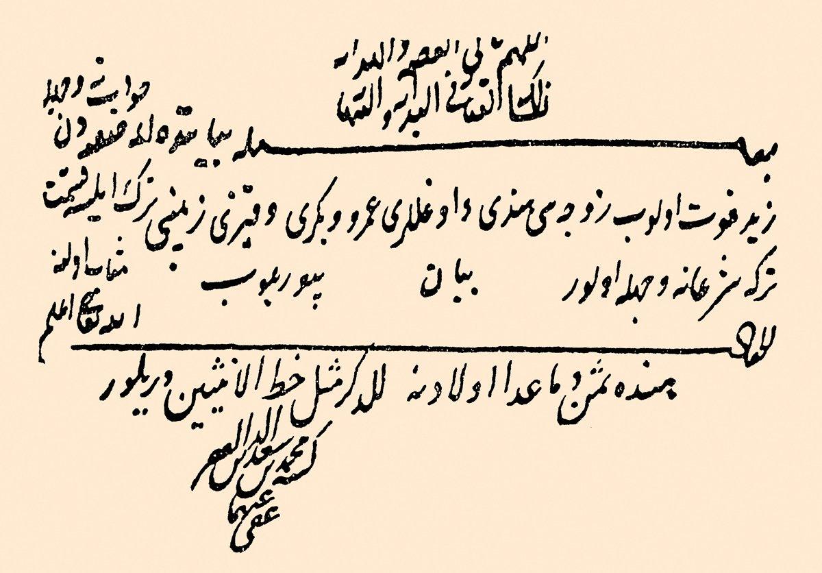Hocazâde Mehmed Efendi’nin bir fetvası(İlmiyye Salnâmesi, s. 428)