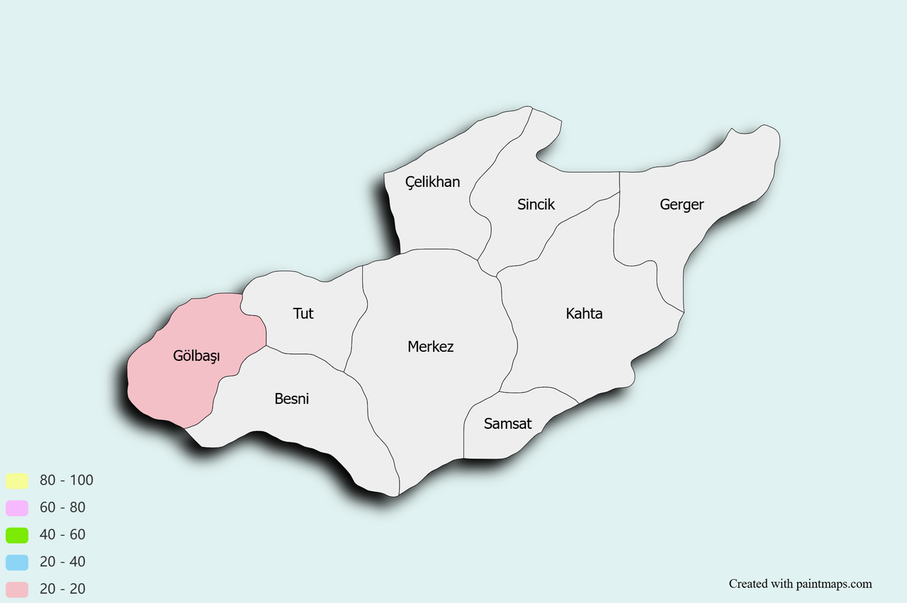 Adiyaman Map Chart.png