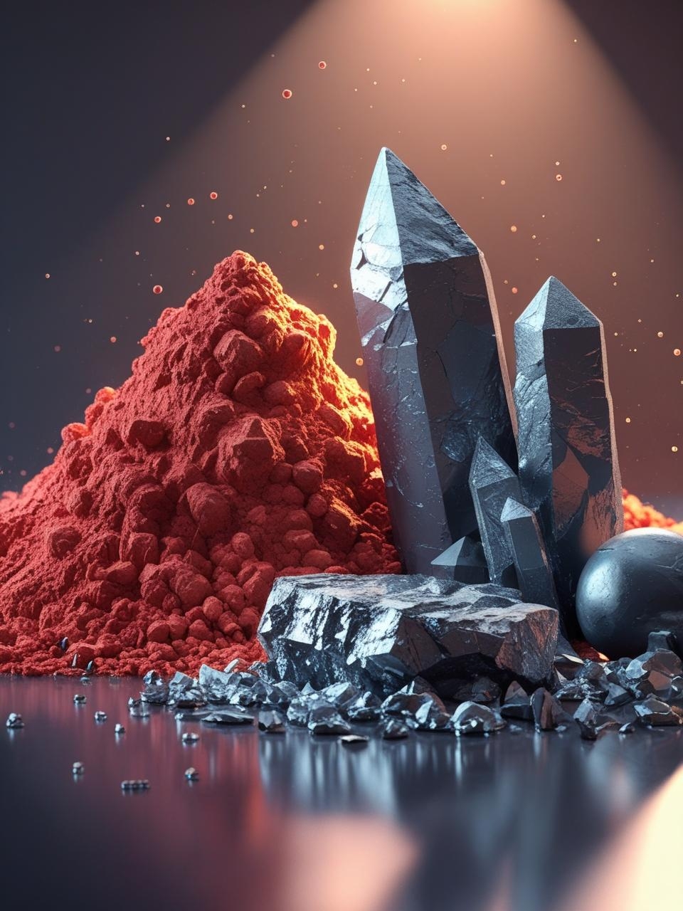 en yaygın olanları kırmızı amorf selenyum (toz) ve gri kristal (metalik görünümlü) selenyumdur (3).jpg