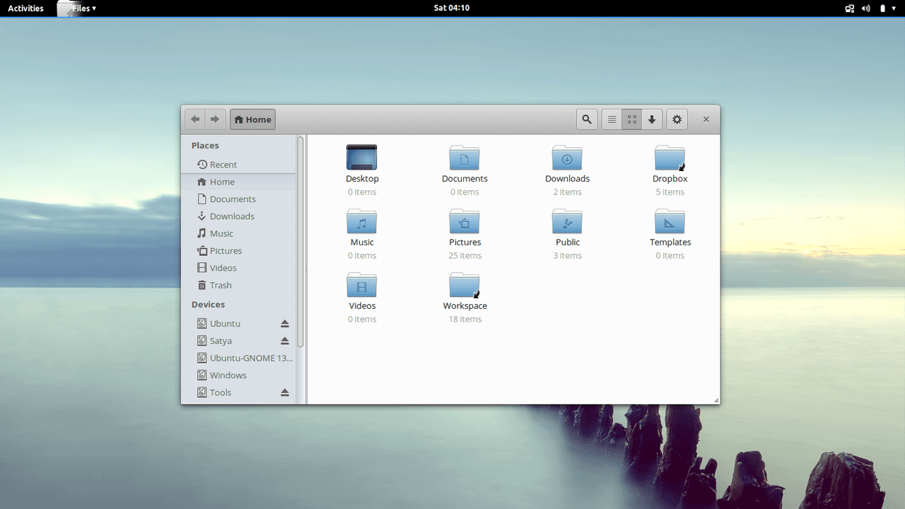 GNOME Masaüstü ortamı Ekran görüntüsü
