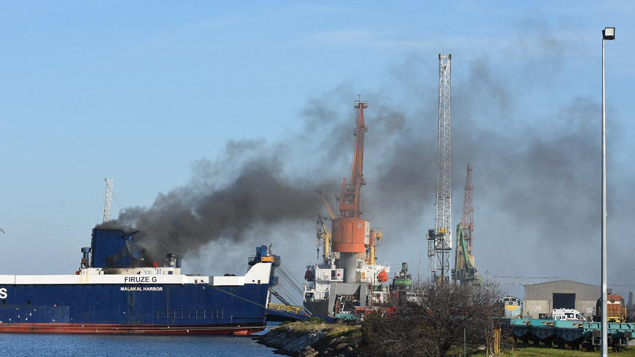 China Qingdao Port Cargo Ship Fire (September 2026) image